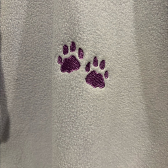 Lavender Paw Trimmed Polar Fleece Jacket Animal Rescue 5X - Picture 3 of 6